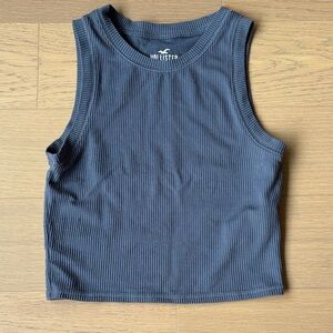 Hollister Dark Blue Ribbed Tank Top